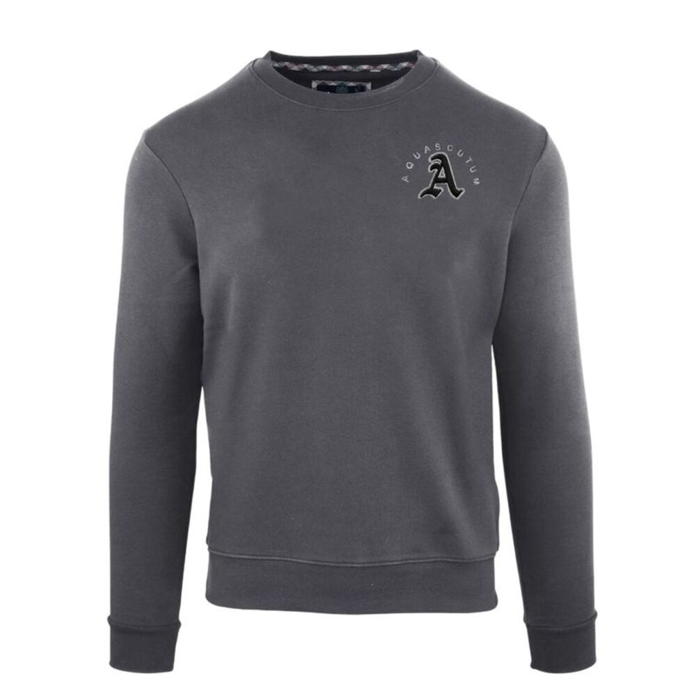Aquascutum Mens Round Neck Sweatshirt / Antracite